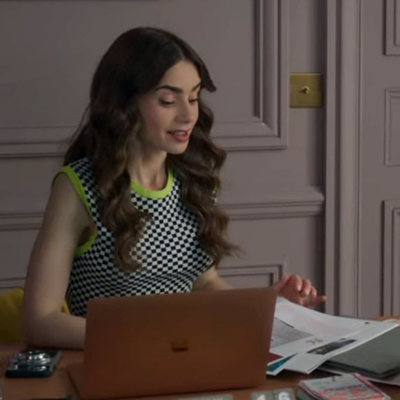 Zara Check Knit Crop Top ASO Emily in Paris - Picture 5 of 8